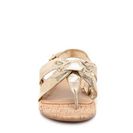 Incaltaminte Femei Nine West Sweets Metallic Flat Sandal Gold Metallic