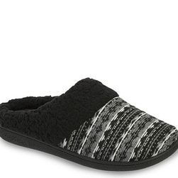 Incaltaminte Femei Dearfoams Reverse Fairisle Clog Slipper BlackWhite