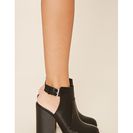 Incaltaminte Femei Forever21 Cutout Faux Leather Booties Black