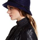 Accesorii Femei David Young Faux Leather Band Bucket Hat NAVY