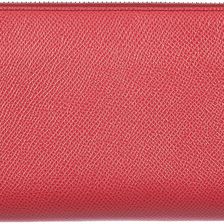 TOD'S Leather Coin Case Holder Around Pink
