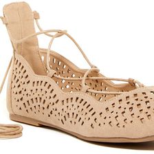 Legend Footwear Pippa Lace-Up Flat Natural