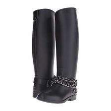Incaltaminte Femei LOVE Moschino Chain Rubber Rain Boots Black