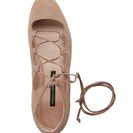 Incaltaminte Femei French Connection Hazelwood Kamilla Square Toe Ghillie Lace-Up Flats Hazelwood