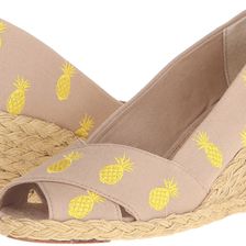 Ralph Lauren Cecilia Khaki/Yellow Canvas Embossed Critters