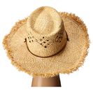 Accesorii Femei San Diego Hat Company RHC1076 Cowboy Hat with Frayed Edge Natural