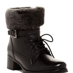 Incaltaminte Femei Blondo Fiory Genuine Shearling Sheep Cuff Waterproof Boot BLACK