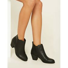 Incaltaminte Femei Forever21 Faux Leather Booties Black