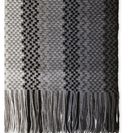 Accesorii Femei Missoni Patterned Wool Blend Scarf Black Grey