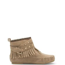 Incaltaminte Femei CheapChic Tribal Talk Moccasin Booties Taupe