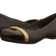 Crocs Cap Toe Shimmer Band Flat Black/Black