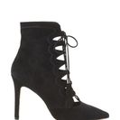 Incaltaminte Femei Cynthia Vincent Black Harp Lace-Up Booties Black