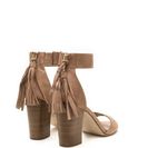 Incaltaminte Femei CheapChic Two To Tassel Chunky Faux Suede Heels Natural