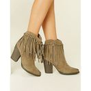 Incaltaminte Femei Forever21 Volatile Knotted Fringe Boots Khaki