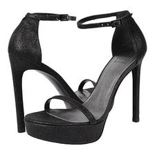 Incaltaminte Femei Stuart Weitzman Nudistplatform Black Mini Glitter