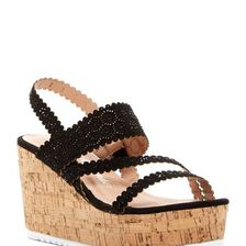 Incaltaminte Femei Athena Alexander Juni Embellished Strap Wedge BLACK