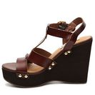 Incaltaminte Femei Steve Madden Wynn Wedge Sandal Cognac