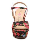 Incaltaminte Femei Penny Loves Kenny Neat Wedge Sandal Black Floral