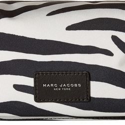 Marc Jacobs Zebra Printed Biker Cosmetics Large Landscape Pouch Off-White Multi