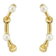 Bijuterii Femei Rebecca Minkoff Pearl Cone Climber Earrings Gold TonedPearl