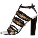 Incaltaminte Femei Just Cavalli Calf and Patent Leather with Laminated Leather Off-White