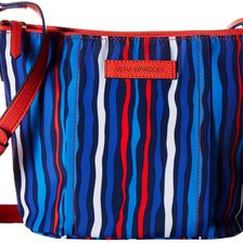 Vera Bradley Preppy Poly Crossbody Cobalt Stripe