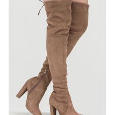 Incaltaminte Femei CheapChic All Legs Over-the-knee Chunky Boots Taupe