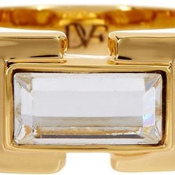 Diane von Furstenberg Rectangular Swarovski Crystal Ring CRYSTAL