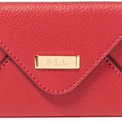 Ralph Lauren Leather Envelope Card Case Red