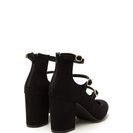 Incaltaminte Femei CheapChic Three Cheers Chunky Buckled Heels Black