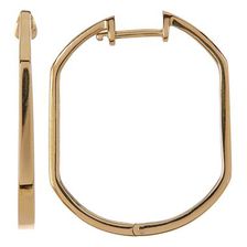 Bijuterii Femei Bony Levy 14K Yellow Gold Oval Hoop Earrings 14K YELLOW GOLD