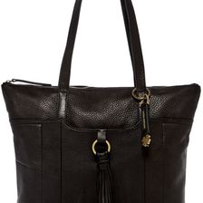 Lucky Brand April Top Zip Leather Tote LLBLK