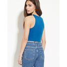 Incaltaminte Femei Forever21 Heathered Knit Crop Top Imperial blue