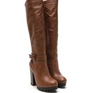 Incaltaminte Femei CheapChic Chunky Factor Faux Leather Lug Boots Chestnut