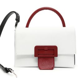 Maison Margiela Buckle Handbag WHITE BLACK RED