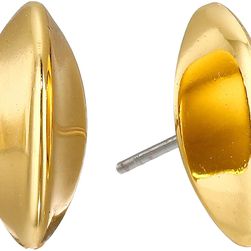 Ralph Lauren Luxe Links Small Knife Edge Stud Earrings Gold