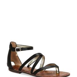 Incaltaminte Femei Sam Edelman Black Gilroy Strappy Flat Sandals Black