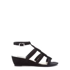 Incaltaminte Femei Forever21 Faux Suede Fringed Wedges Black