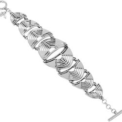 Lucky Brand Openwork Link Bracelet Silver