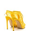 Incaltaminte Femei CheapChic Mesh In Love Lace-up Booties Yellow