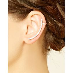 Bijuterii Femei Forever21 Rhinestone Bar Ear Cuffs Goldclear