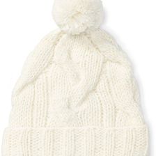 Ralph Lauren Chunky Cable-Knit Hat Cream