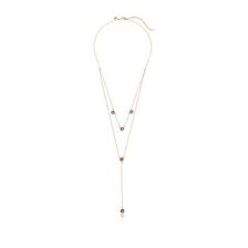 Bijuterii Femei Rebecca Minkoff Gem Stone Two Row Lariat Necklace GoldPurple