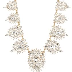 Natasha Accessories Crystal Point Necklace GOLD