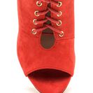 Incaltaminte Femei CheapChic Take A Plunge Lace-up Faux Suede Booties Coral