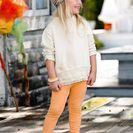 Bluză casual cu dantelă 