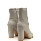 Incaltaminte Femei CheapChic Swaggy Strut Chunky Faux Leather Booties Ltgrey