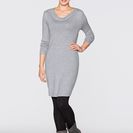 Rochie tricotată cu decolteu cascadă 