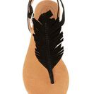 Incaltaminte Femei Corso Como Cayman Fringe Sandal BLACK SUEDE