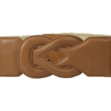 Ralph Lauren Stretch 2 3/4" Jute Belt Natural/Cuoio